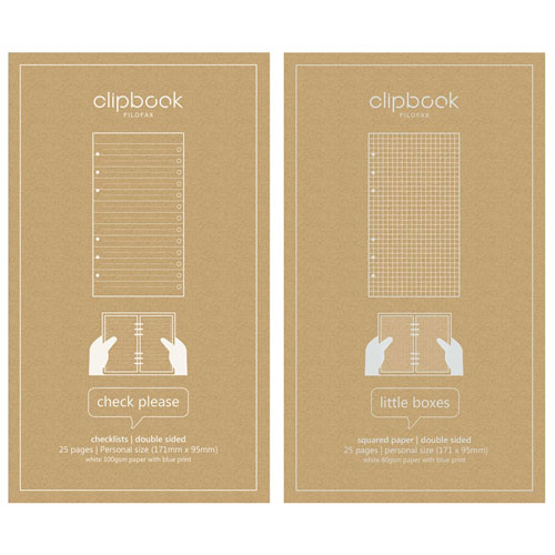 Filofax Personal Clipbook Refill 25pk