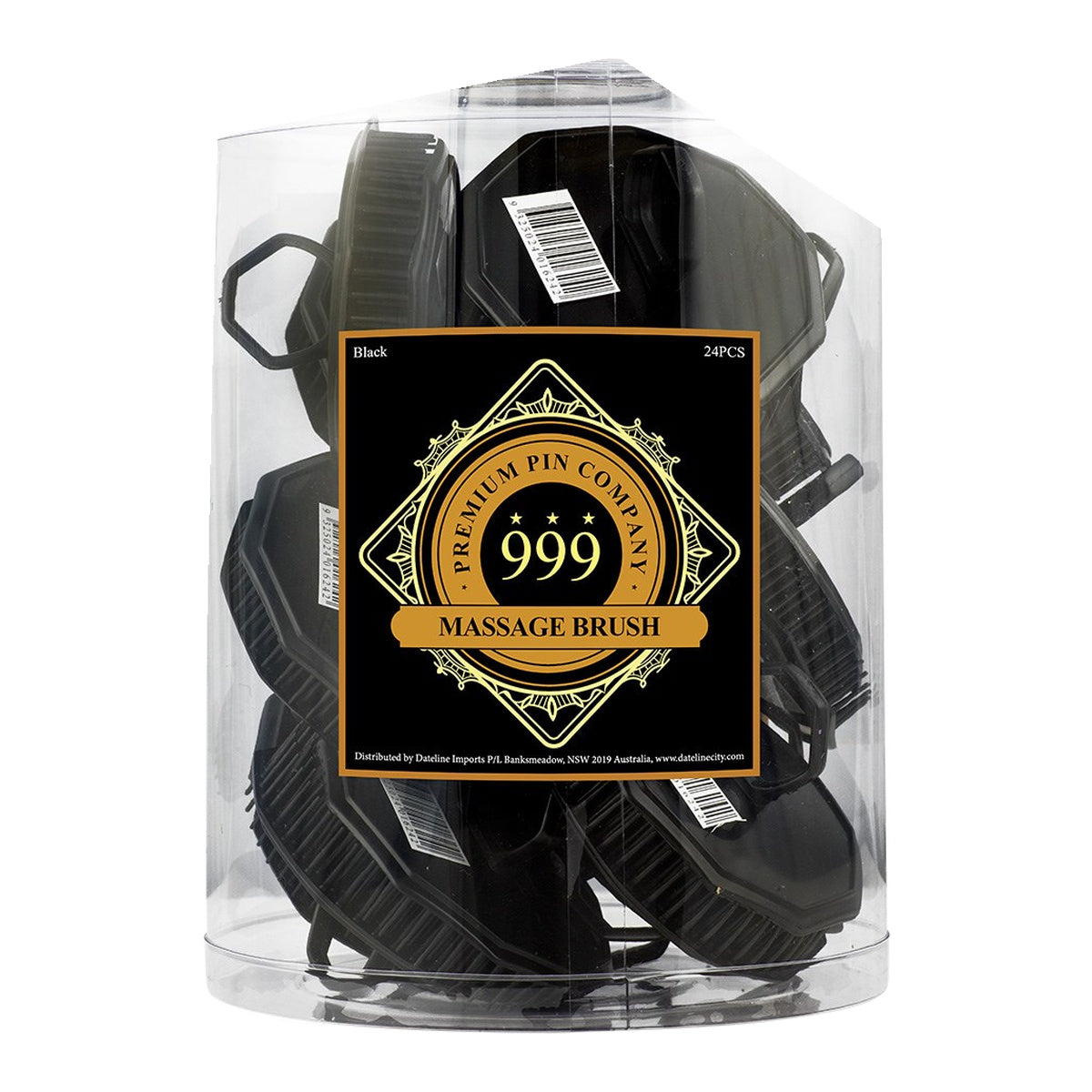 Premium Pin Company Scalp Massage Brush 24pc (Black)