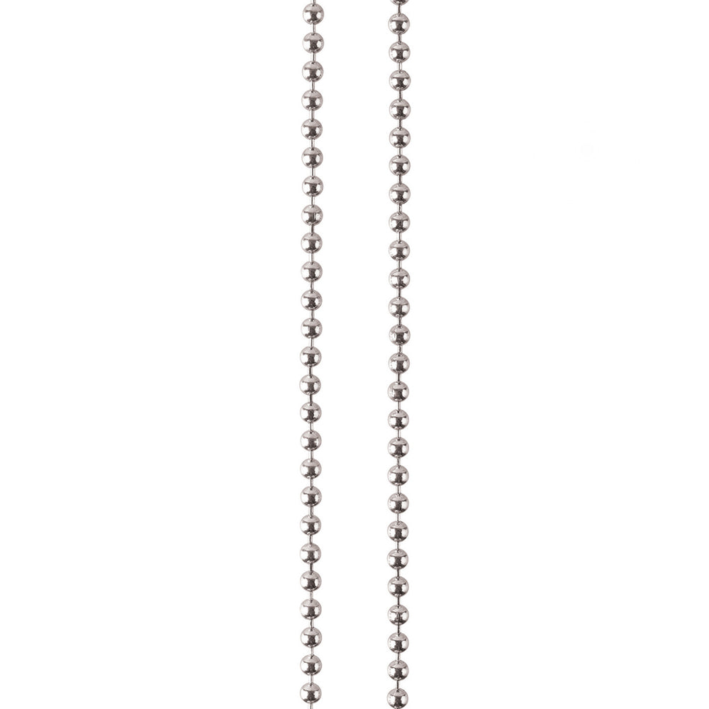 Ball Chain Necklace with Clasp 67cm 10pcs (Silver)