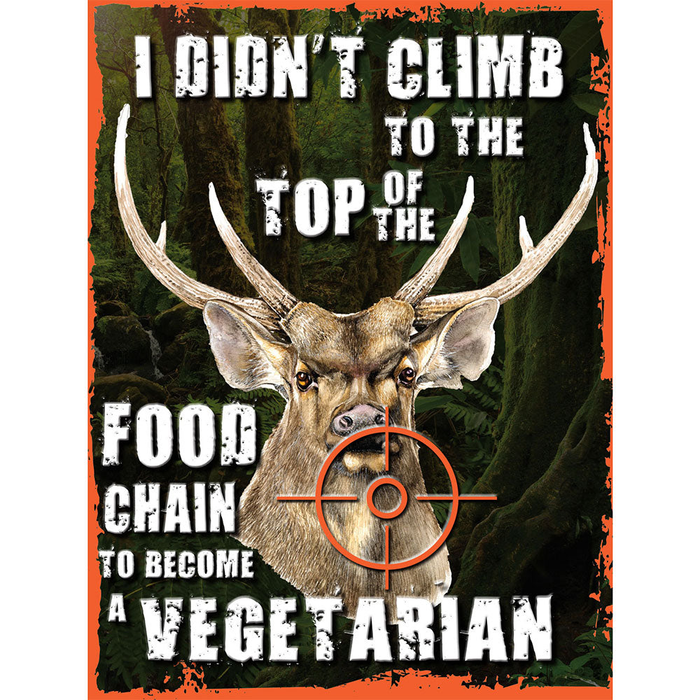 Schweres Blechschild aus Stahl (30 x 40 cm)