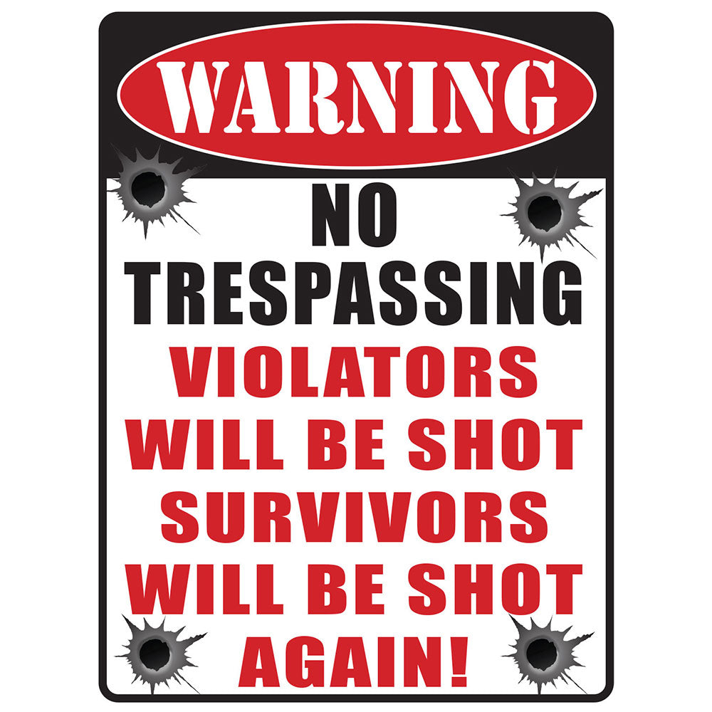 Schweres Blechschild aus Stahl (30 x 40 cm)