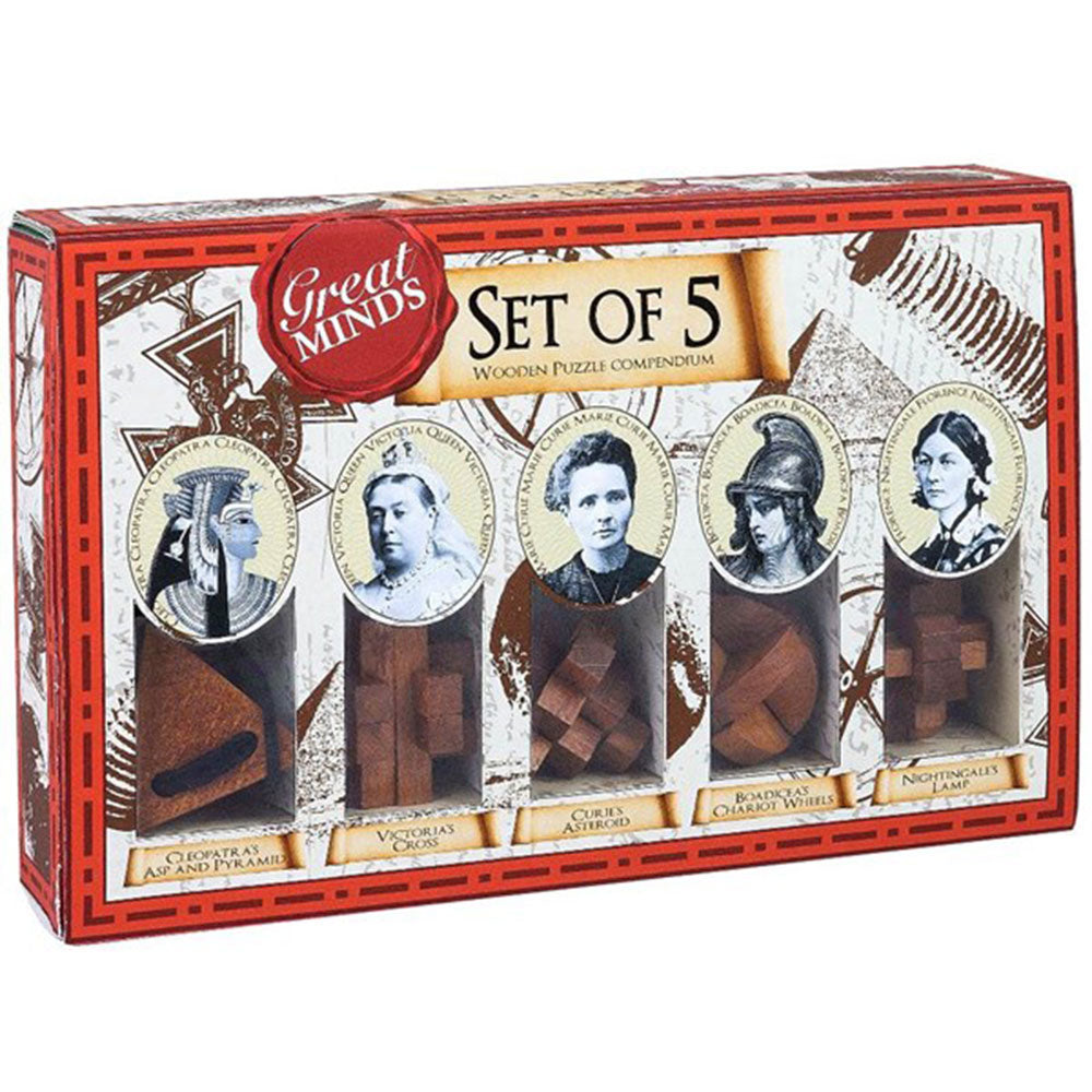 Great Minds Wood&Metal Brainteaser Puzzle 5pcs