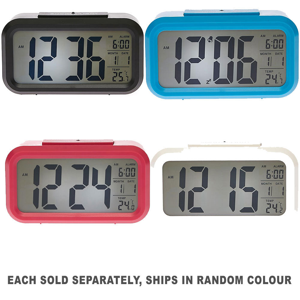 Multifunktionale digitale Tischuhr mit rundem Rand