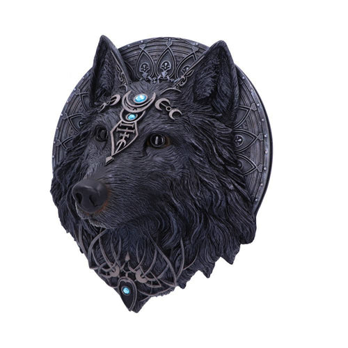 Wolf Moon Wall Hanging Plaque 30cm