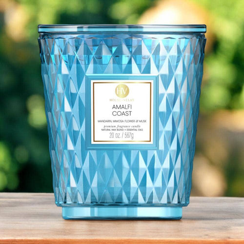 Amalfi Coast Coloured Glass Candle 595g