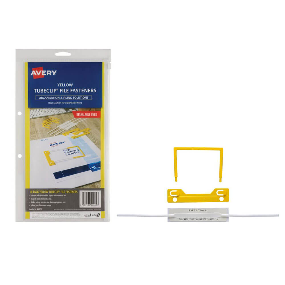 エイブリーチューブクリップファイルファスナー(10pk)