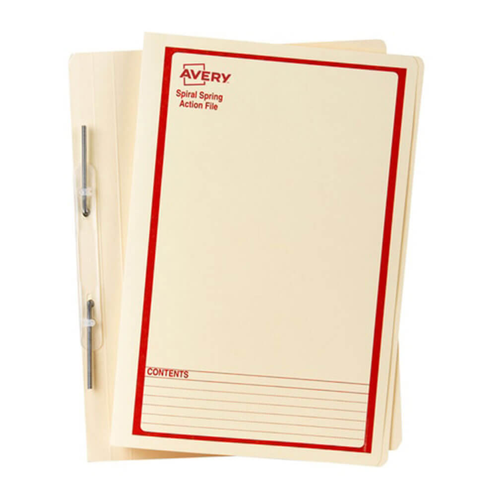 Avery Spring Spiral Buff Foolscap (25 Stück)