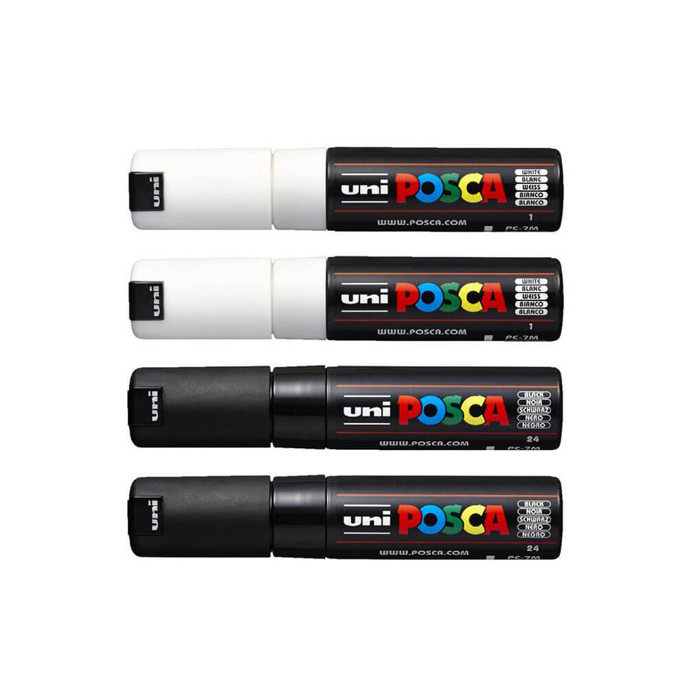 Uni POSCA 8mm Marker Tip Assortid (4pk)