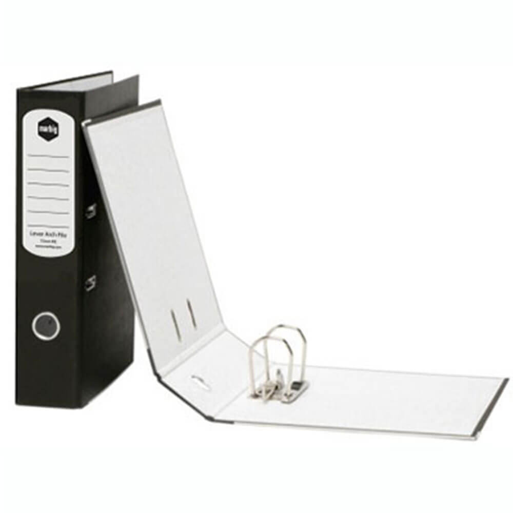 Marbig補強脊椎レバーアーチファイル(黒)