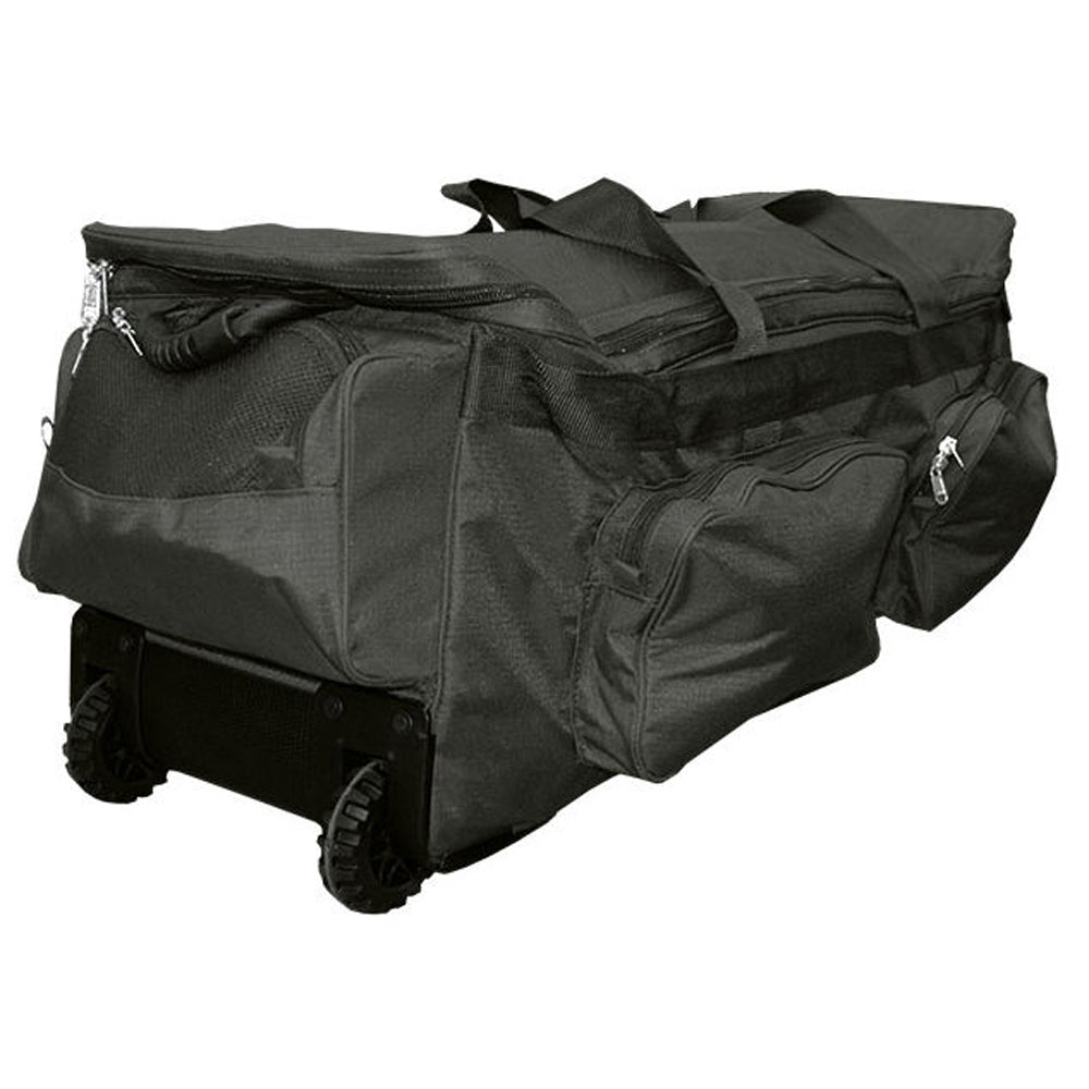 BAS Deluxe Team Wheelie Cricket Bag (Black)