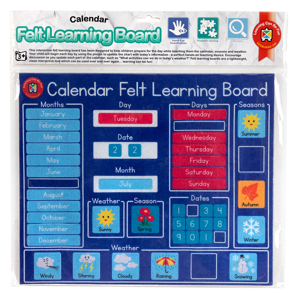 Learning Can Be Fun Felt Learning Board Game