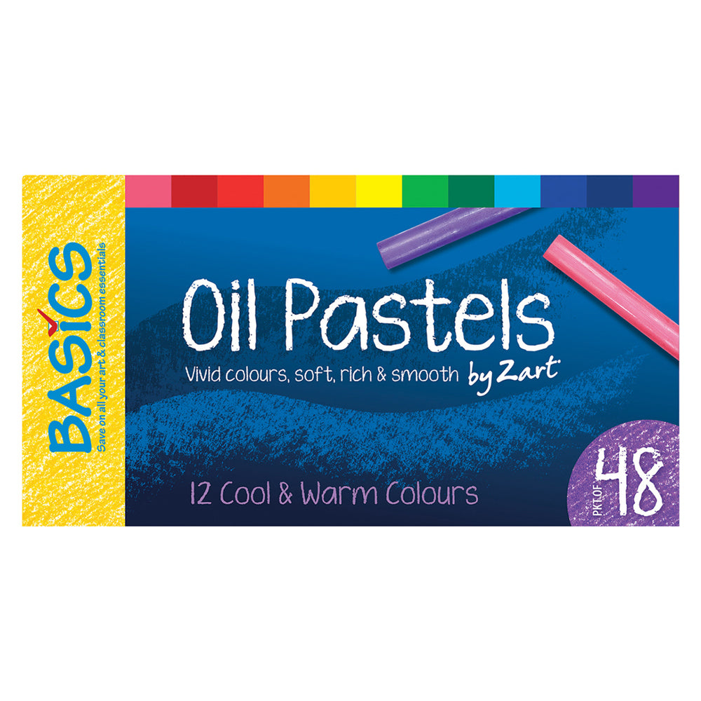 Basics Oil Pastels Cool and Warm Colours 48pcs