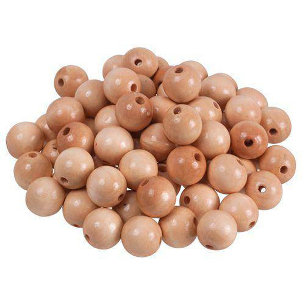 Round Wooden Beads 25mm 100pk