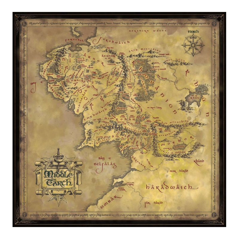 The Lord of the Rings Map of Middle Earth 1000pc Puzzle