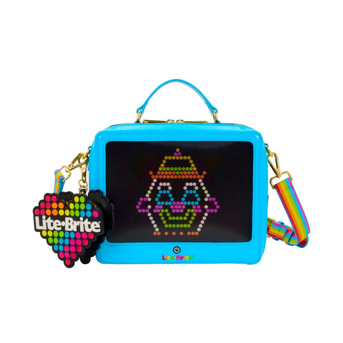 Lite Brite Lenticular Glow Crossbody Bag with Coin Bag