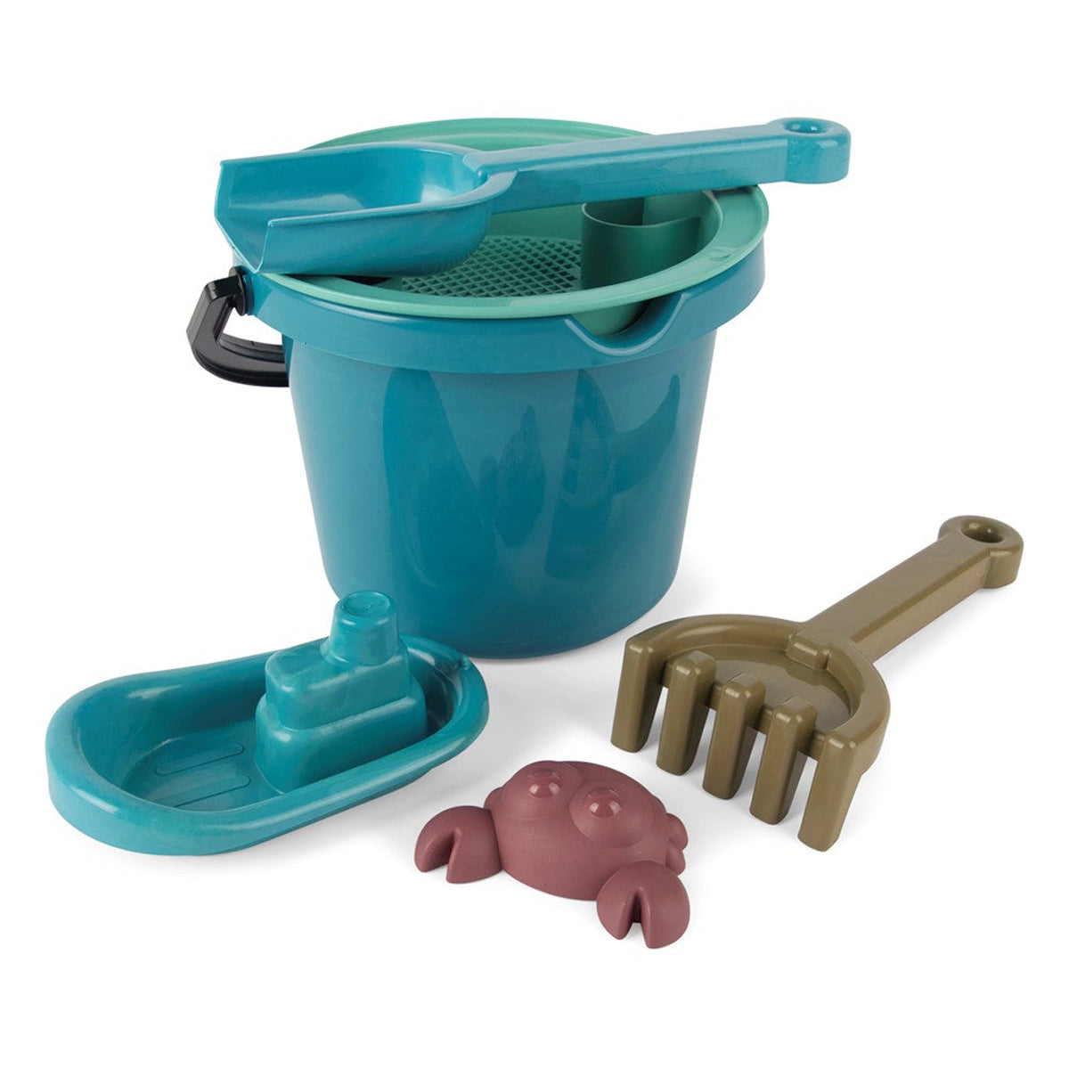 Dantoy Blue Marine Toys Bucket Set with Cotton Net 6pc