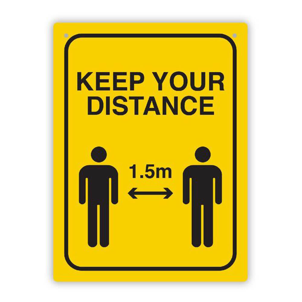 Segno di muro di distanza sociale durus 225x300mm