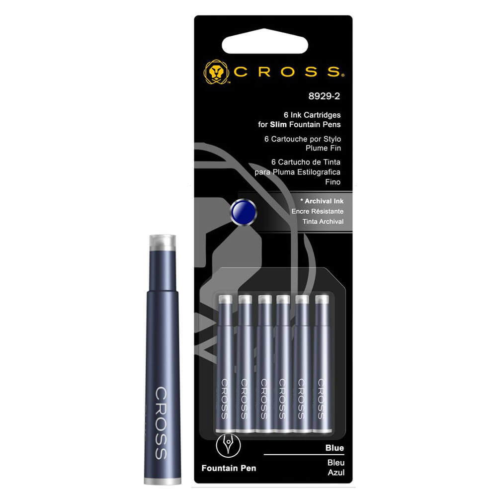 Cartuchos de tinta de pluma de la fuente delgada (6 por tarjeta)