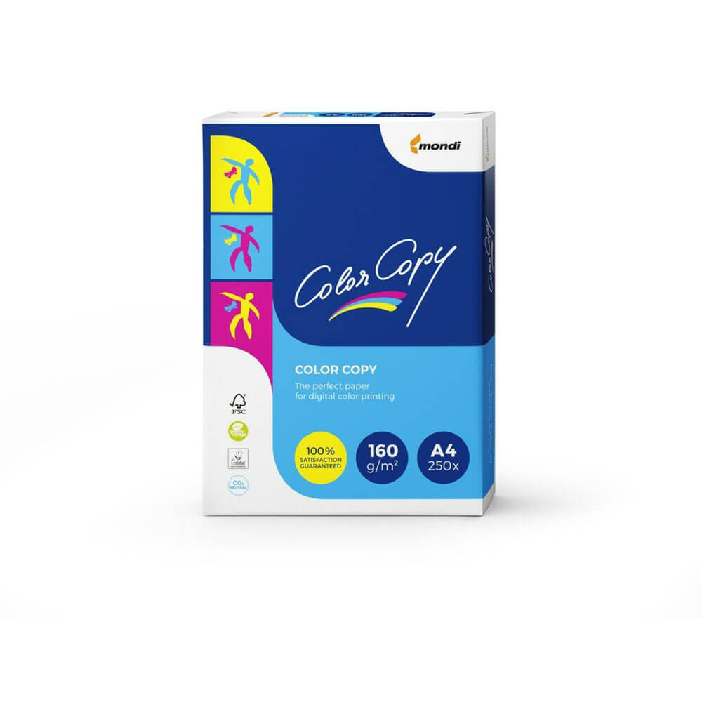 Fargekopi papir hvit 250pk A4